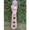 Anděl velký hnědý srdce 63 cm