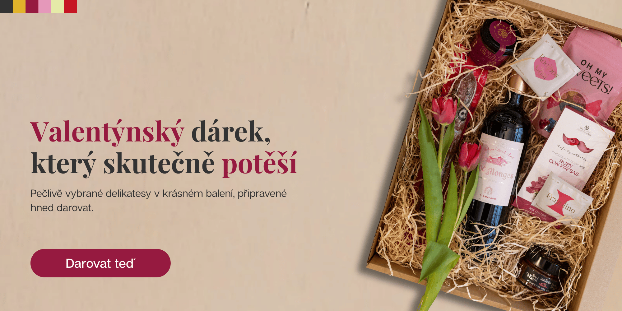 Valentýnské balíčky a dárky