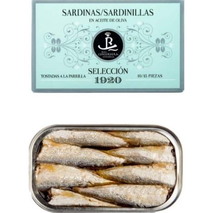 Sardinky v olivovém oleji pikantní, Selección, Real Conservera Española, 125g
