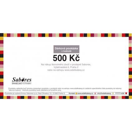 Gift voucher worth CZK 500