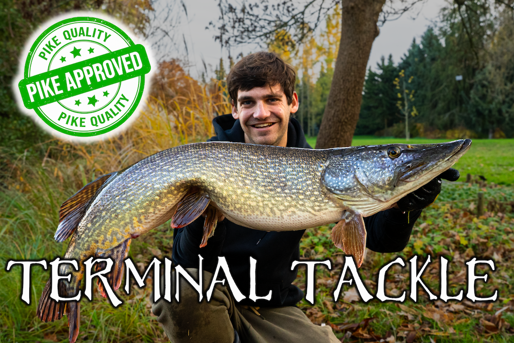 Odolný systémek s obratlíky, spirálou a trny pro montáž velkých gumových nástrah na lov velkých dravců a především štik.