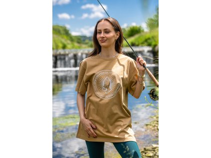 Tričko CÍTÍM RYBU V KOULÍCH Sand (Unisex)
