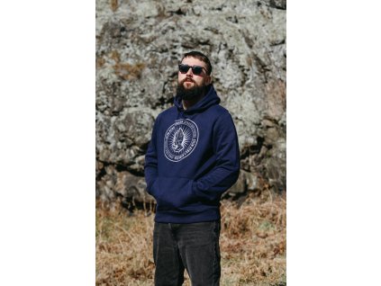 Mikina CÍTÍM RYBU V KOULÍCH navy modrá (Unisex)