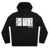 Hoodie Fish Harder Printify cerna
