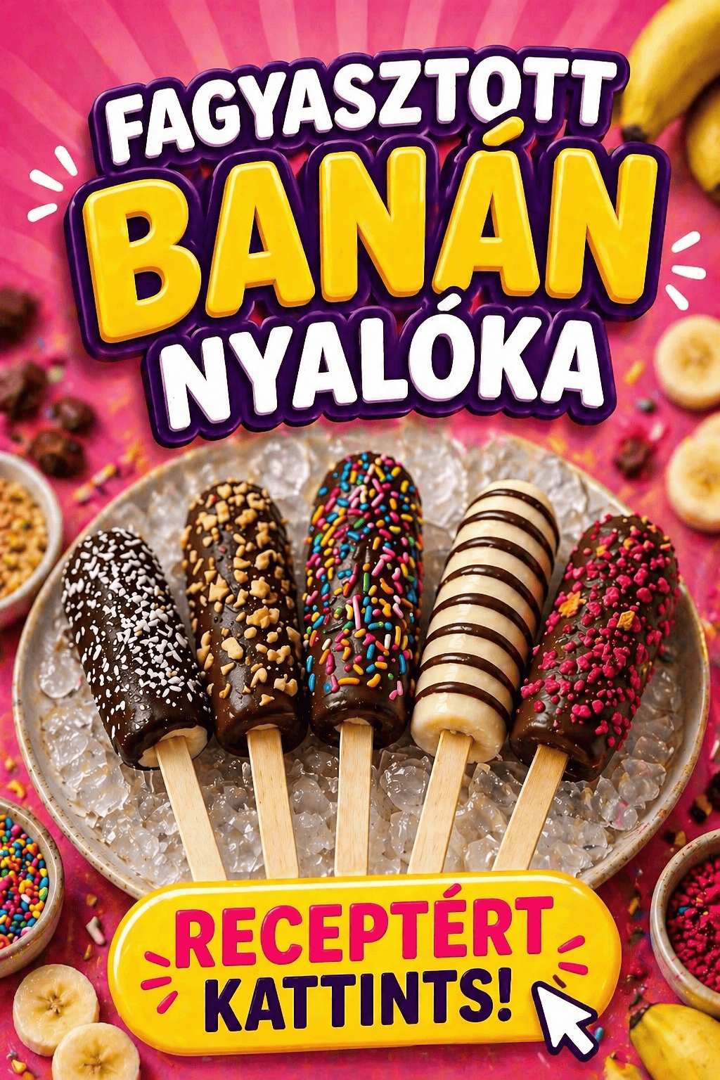 Fagyasztott banán nyalóka – a legegyszerűbb hűsítő édesség otthon