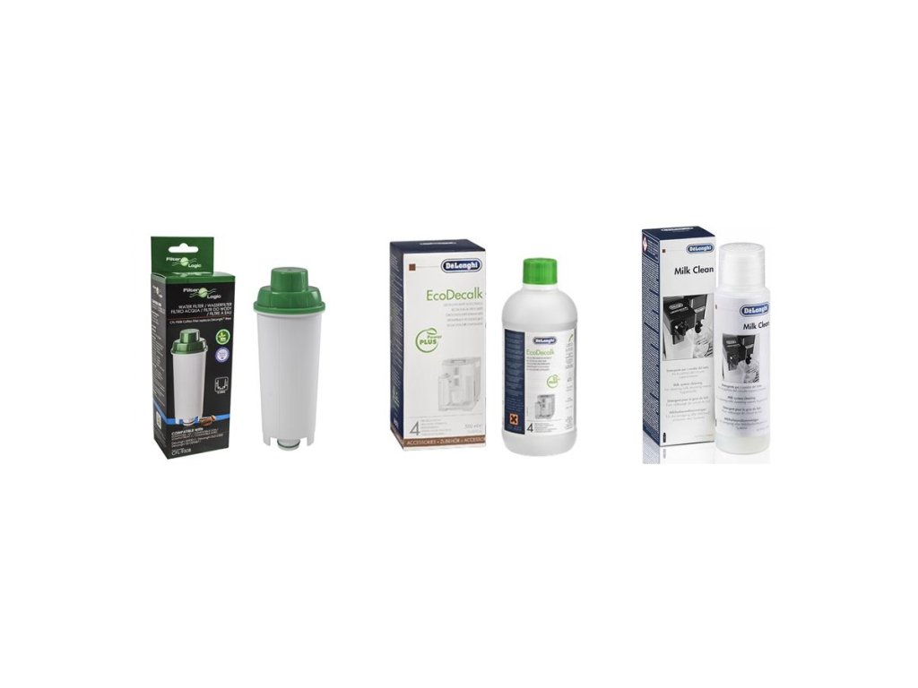 Filter Logic CFL-950B filtr (za DeLonghi DLS C002) + DeLonghi EcoDecalk 500 ml + DeLonghi SER3013 Milk Clean