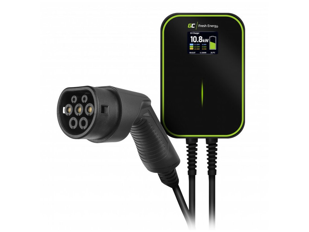 Green Cell EV14 Wallbox EV PowerBox 22kW nabíjačka s káblom Type2 na nabíjanie elektromobilov