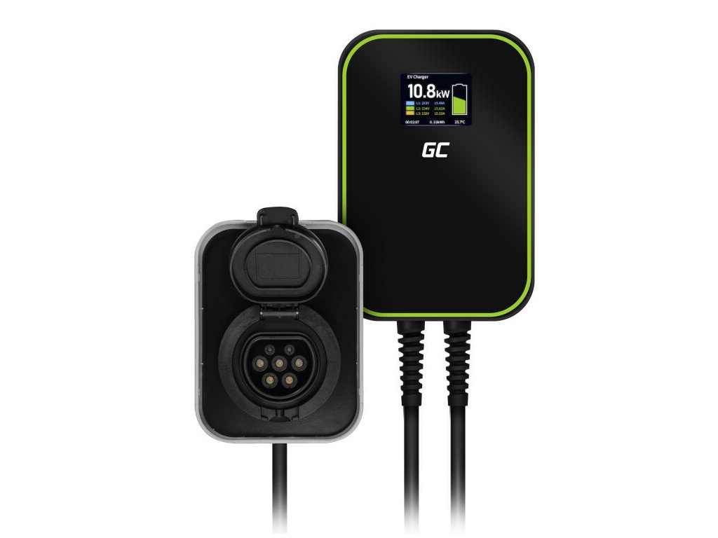 EV15 Green Cell Wallbox GC EV PowerBox 22kW nabíjačka so zásuvkou Type 2 pre elektromobily