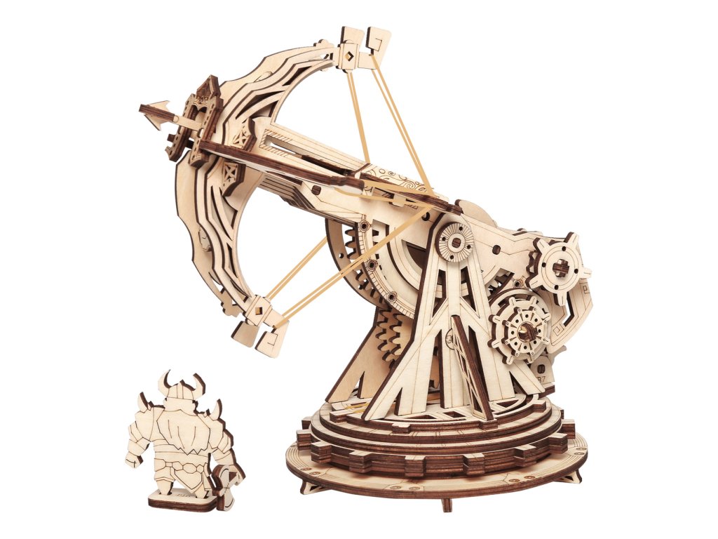 RoboTime 3D Drevené mechanické puzzle Obliehacia balista