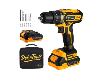Akumulátorová príklepová vŕtačka Deko Tools DKCD16ID01-B5S2 16V