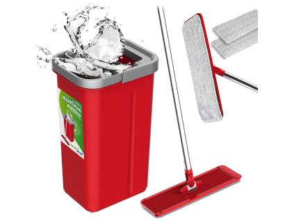 Plochý mop GreenBlue s vedrom a žmýkačkou, dve kazety z mikrovlákna HQ, objem 5,7 l, MaxiClean GB870