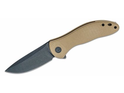 CIVIVI C20075D-2 Synergy3 Drop Point vreckový nôž 8,2 cm, Black Stonewash, hnedá Tan, G10