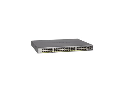 NETGEAR 48xGB PoE+ Smart Switch, 2 10G, 2 SFP, GS752TXP