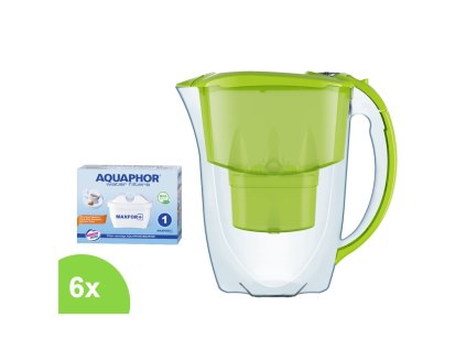 Aquaphor Amethyst zelená filtrační konvice + 6 ks filtru Maxfor B100-25