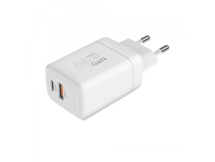 Sieťová nabíjačka GaN dual USB 45W Quick Charge / PD Kruger&Matz