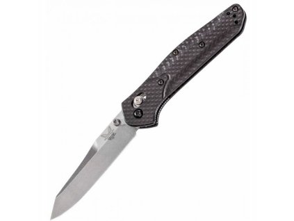 Benchmade 940-1 OSBORNE Reverse Tanto vreckový nôž 8,6 cm, šedá, uhlíkové vlákna