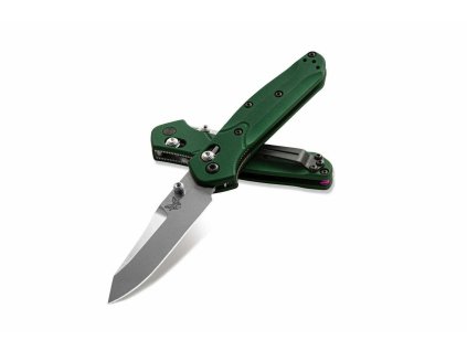 Benchmade 945 MINI OSBORNE vreckový nôž 7,4 cm, AXIS, zelená, hliník