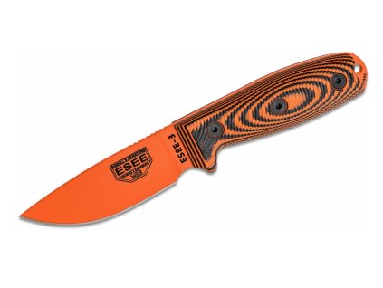 ESEE 3PMOR-006 Model 3 3D Orange nôž na prežitie 8,8 cm, G10, čiernočervená, čierne puzdro