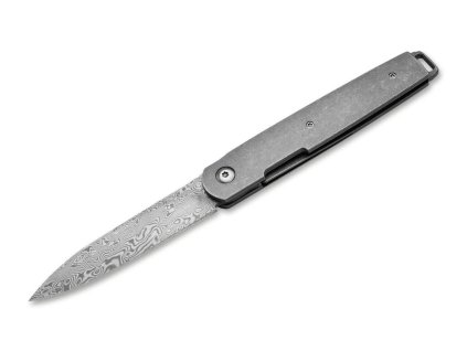 Böker Plus 01BO174DAM LRF Damascus vreckový zatvárací nôž 8,6 cm, damašek, titán