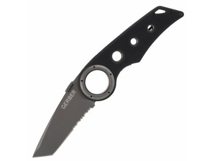 Gerber 31-003641 Remix taktický vreckový nôž 7,7 cm, celočierna, G10, spona