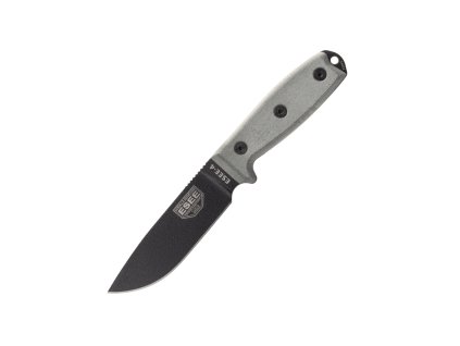 ESEE-4P-KO Model 4 nôž na prežitie 11,6 cm, čierna, šedá, Micarta, bez puzdra