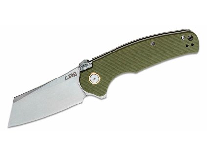 CJRB J1904R-GNF Crag vreckový nôž 8,4 cm, Stonewash, zelená, G10