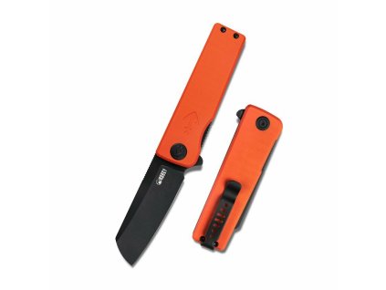 Kubey KU317F Sailor vreckový nôž 7,9 cm, Blackwash, oranžová, G10, spona