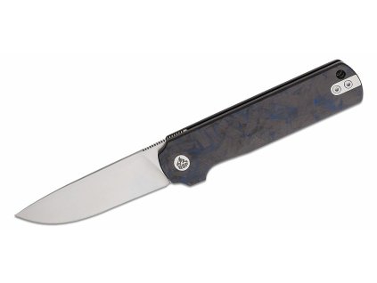 QSP Knife QS144-E Lark vreckový nôž 8 cm, čierno-modrá, G10, uhlíkové vlákno, spona
