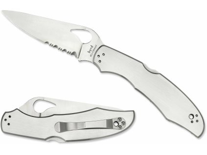 Byrd BY03PS2 Cara Cara 2 Stainless Combo vreckový nôž 9,5 cm, celooceľový