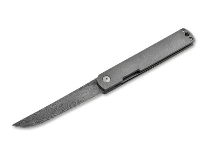 Böker Plus 01BO897DAM Nori vreckový nôž 7,7 cm, damašek, titán
