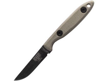 ESEE ESEE-CR2.5-BO CAMP-LORE nôž do prírody 6,3 cm, čierna, zelená, Micarta, kožené puzdro