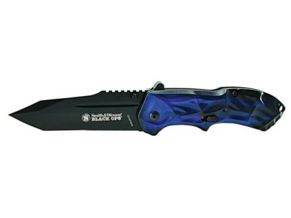 Smith and Wesson SWBLOP3TBL BlackOps M.A.G.I.C. vreckový nôž s asistenciou 8,6cm, celočierna, hliník