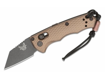 Benchmade 2950BK-1 PARTIAL IMMUNITY Dark Earth malý vreckový nôž 5 cm, čierna, tmavohnedá, hliník