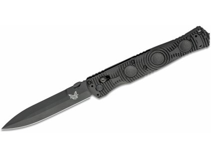 Benchmade 391BK SOCP Black taktický vreckový nôž 11,4 cm, celočierny, CF-Elite