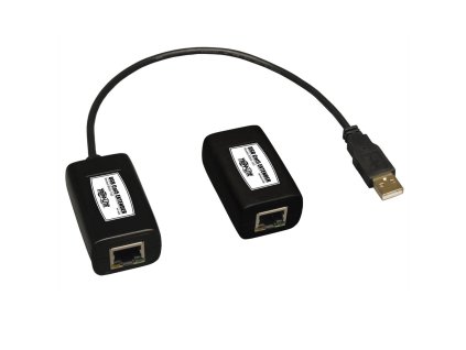 Extender (prijímač a vysielač), 1-port USB cez Cat5/Cat6, až 45.72m