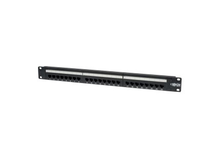 Patch panel pre montáž do racku 1U, 24x Cat6/Cat5, 568B, RJ45 Ethernet