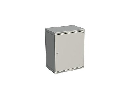 Rozvádzač nástenný SENSA 15U 400mm, dvere plech, RAL 7035, SENSA-15U-64-21-G