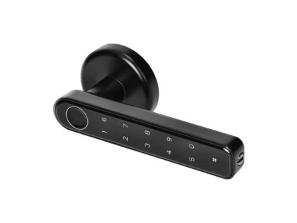 Chytrá kľučka s dotykovou klávesnicou a čítačkou odtlačkov prstov ORNO VIRONE CDL-1/B , Bluetooth 4.0, čierna