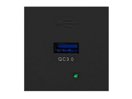 ORNO Modulárny nabíjací USB port OR-GM-9010/B/USBQ, Quick charge, farba čierna
