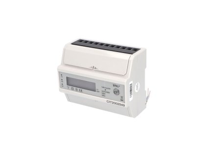 Elektroměr EDIN 37XL, X/5, 7mod., LCD, 3-fáz., 1-tar., podružný, nepřímé měř.