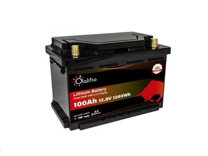 Baterie LiFePO4 12,8V 100Ah Olalitio pod sedadlo Smart BMS s Bluetooth
