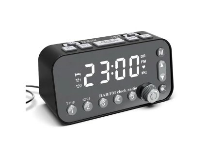 Rádiobudík Openbox CA1 DAB+/FM, 2x USB port nabíjací, čierny