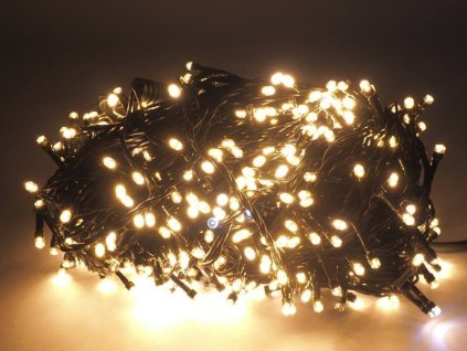 Vianočné osvetlenie-reťaz LTC LXLED066, 500LED/36,7m, teplá biela so zábleskami studenej bielej IP20