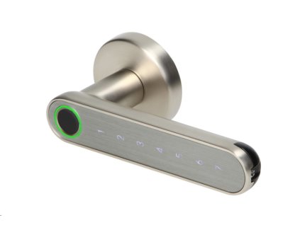 Chytrá klika s dotykovou klávesnicí a čtečkou otisků prstů ORNO OR-ZS-853/N, Bluetooth 4.0, nikl