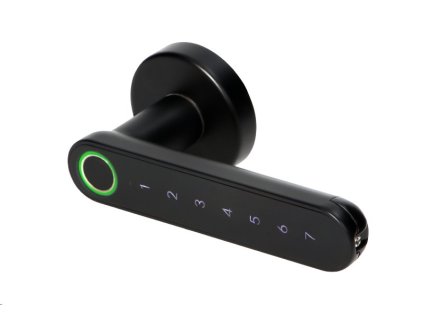 Chytrá klika s dotykovou klávesnicí a čtečkou otisků prstů ORNO OR-ZS-853/B, Bluetooth 4.0, černá