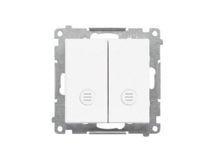 Vypínač Simon 55 č.6+6 (5B) LED bez piktogramu modul biela matná