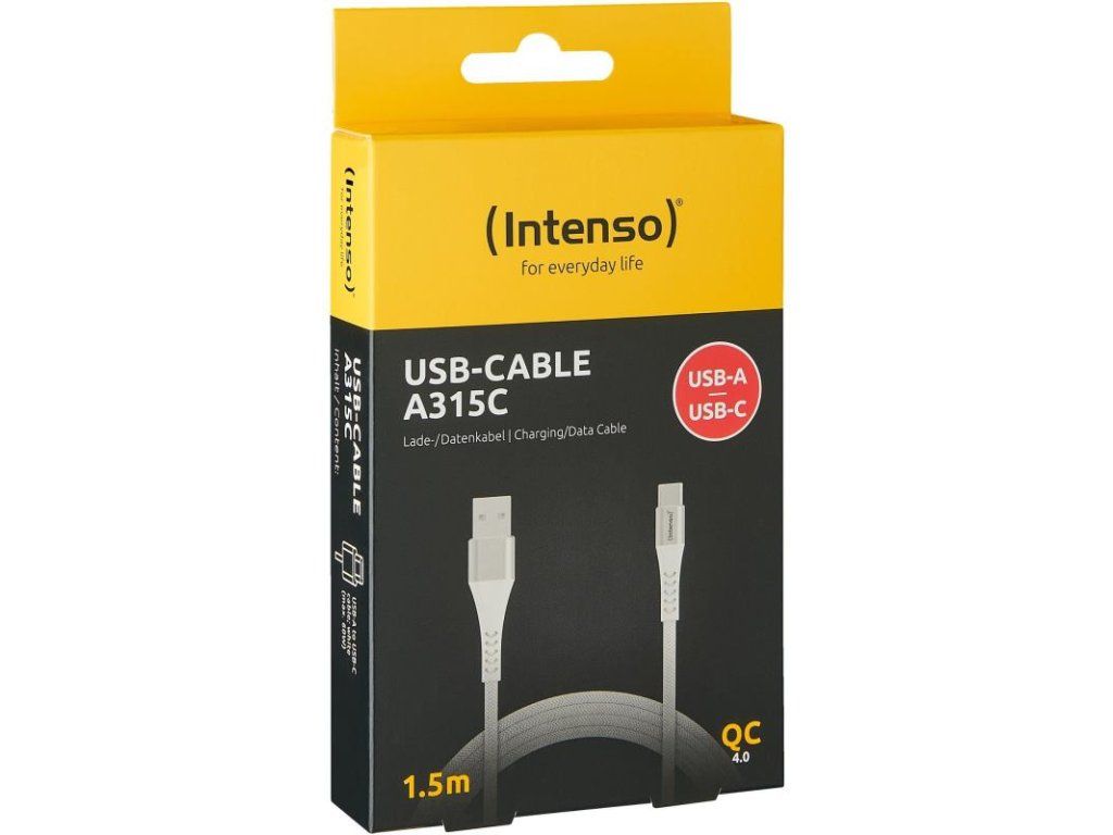 INTENSO A315C, Kábel USB 2.0-TypeC, 1,5m, biely 7901102