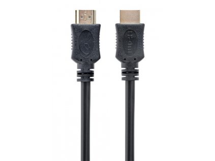 Kábel CABLEXPERT HDMI-HDMI 1m, 1.4, M/M tienený, pozlátené kontakty, CCS, ethernet, čierny CC-HDMI4L-1M