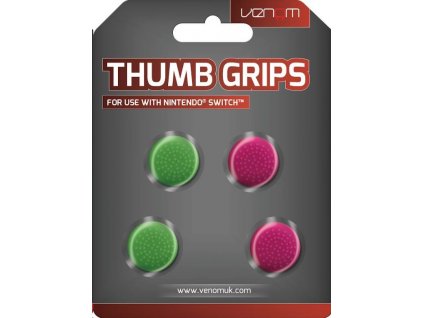 VENOM VS4917 Nintendo Switch Thumb Grips (4x) - Pink and Green VS4917