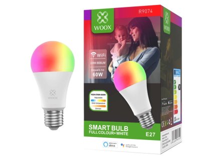 WOOX R9074, WiFi Smart Bulb E27 RGB+CCT WiFi R9074